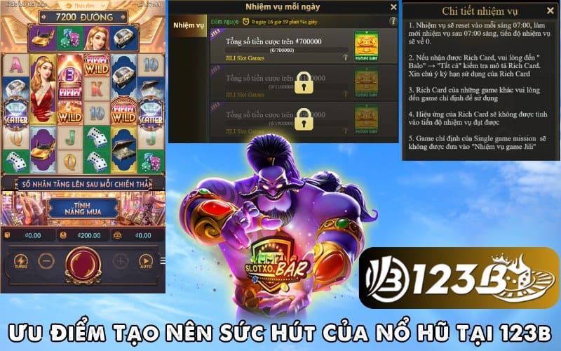 Điểm nổi bật tạo nên sức hút của Nổ Hũ tại 123b