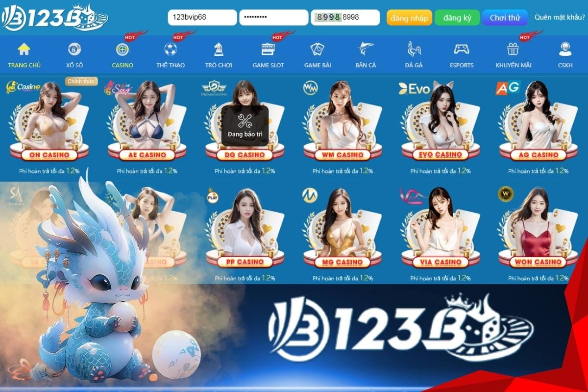 Kho game cá cược 123b đa dạng và hấp dẫn – Thể thao, casino, slot, bắn cá