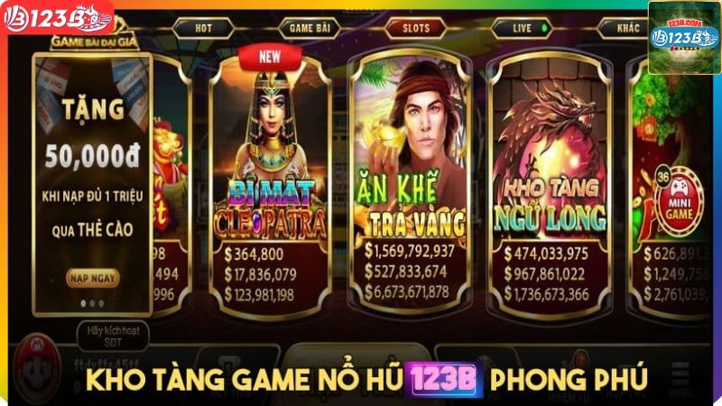 Kho game nổ hũ online phong phú tại 123B