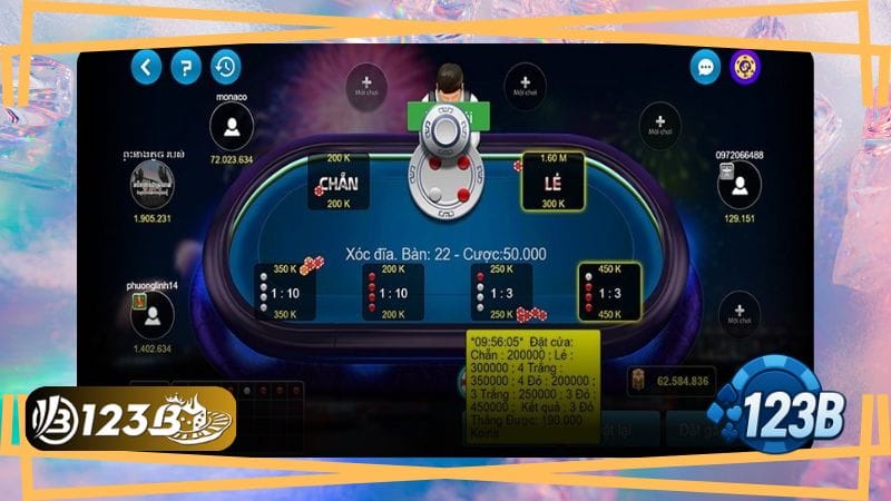 Thống kê kết quả Xóc đĩa online tại 123B