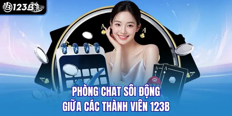 Diễn đàn hoặc phòng chat sôi động giữa các thành viên 123B